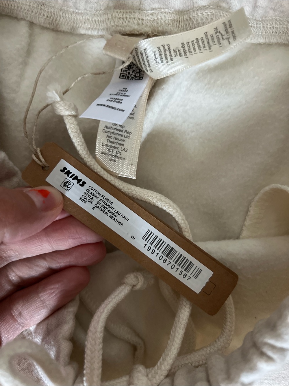 SKIMS Cotton Fleece Straight Leg Sweatpants - Picture 5 of 5